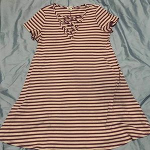Striped shift dress